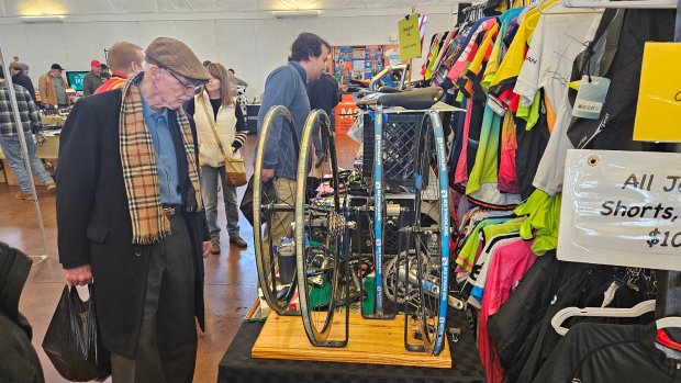 The Chicago Winter Bike Swap at the Kane County Fairgrounds in St. Charles on Sunday included nearly 90 vendors offering a variety of items for bicycle lovers.