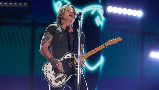 Keith Urban performs at the Academy of Country Music Awards on May 11, 2023, at the Ford Center in Frisco, Texas. (Chris Pizzello / AP)