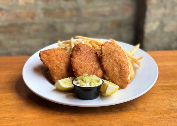 Fish and chips at Mac's Wood Grilled. (Terri Mooney)