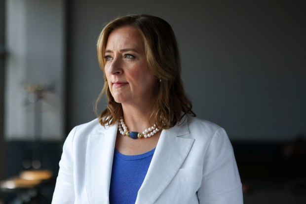 Cubs co-owner Laura Ricketts stands for a portrait in the Cubs offices on Aug. 21, 2023. Ricketts is part of the women-led ownership group that purchased the Chicago Red Stars. (Eileen T. Meslar/Chicago Tribune)