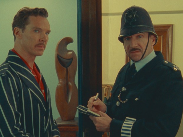 Benedict Cumberbatch, left, and Ralph Fiennes in "The Wonderful Story of Henry Sugar."