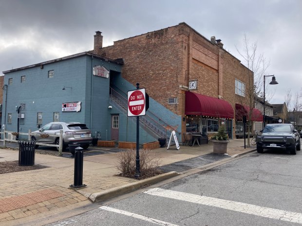 The Olde Frankfort Mall Development, 15 Ash St., recently received a series of approvals by the Village Board to construct a 3-story addition to the building for new dining, shopping and entertainment space. (Alexandra Kukulka/Daily Southtown) - Alexandra Kukulka, Daily Southtown, Feb. 27, 2024