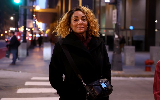 Former state legislator Annazette Collins exits the Dirksen U.S. Courthouse in downtown Chicago on the first day of her tax trial on Feb. 6, 2024. (Chris Sweda/Chicago Tribune)