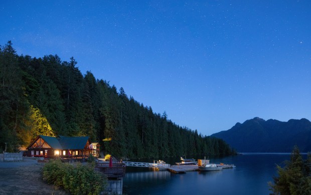 In an undated image provided by Dolf Vermeulen and Klahoose Wilderness Resort, the Klahoose Wilderness Resort, owned by the Klahoose First Nation, in Canada's remote Desolation Sound, which offers experiences like Indigenous-guided grizzly bear viewing during the annual salmon run. Around the globe, travelers are looking to get beyond superficial interactions with Native cultures for more in-depth experiences, like tours led by Indigenous guides and stays at Native-owned lodges. (Dolf Vermeulen and Klahoose Wilderness Resort via The New York Times) - NO SALES; FOR EDITORIAL USE ONLY WITH NYT STORY INDIGENOUS TOURISM BY MICHAEL HARMON FOR JAN. 15, 2024. ALL OTHER USE PROHIBITED. -