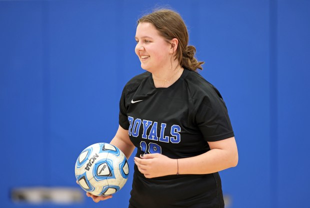 Rosary senior and avid reader Abby Cibulskis practices at the school in Aurora on Monday, March, 18, 2024.H. Rick Bamman / For the Beacon News