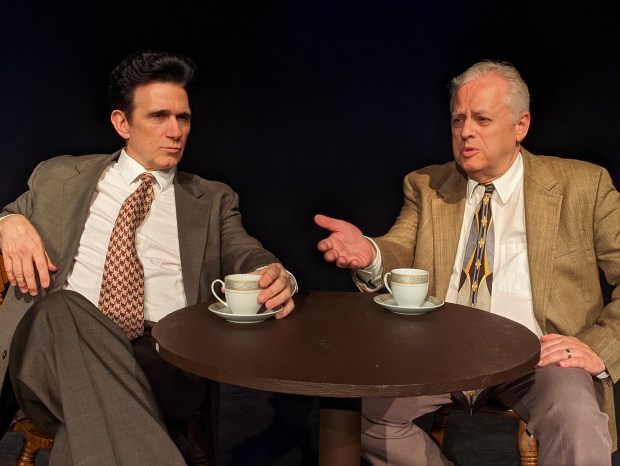 Ronnie Marmo as Bill W. and Steve Gelder as Dr. Bob in "Bill W. and Dr. Bob" at the Biograph Theatre. (Cortney Roles)