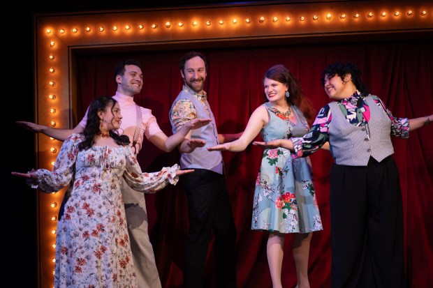 The company of "Sondheim Tribute Revue" at Theo Theatre. (Elizabeth Stenholt Photography)