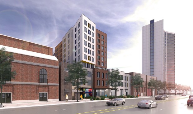 Bickerdike Redevelopment Corp. wants to launch the construction of an 11-story, 90-unit building at 5853 N. Broadway St. in Edgewater. (LBBA)