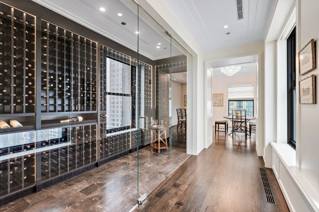 This four-bedroom Streeterville home with a temperature-controlled wine room recently went on the market for $9.5 million. (Kurt Cichowski)