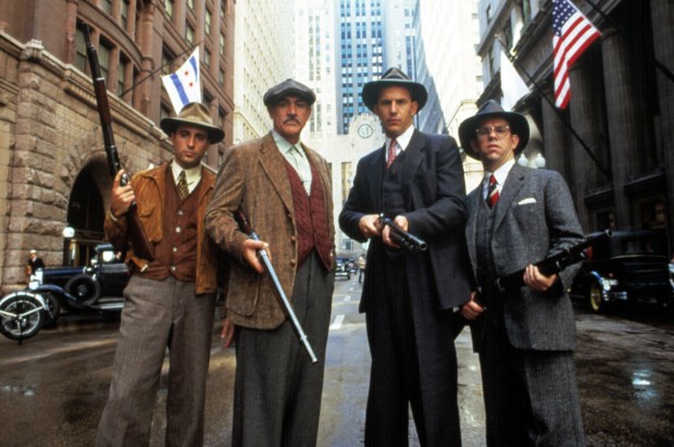 Andy Garcia, Sean Connery, Kevin Costner and Charles Martin Smith in "The Untouchables," featuring one of Ennio Morricone's finest film scores. (Paramount Pictures/Everett Collection)