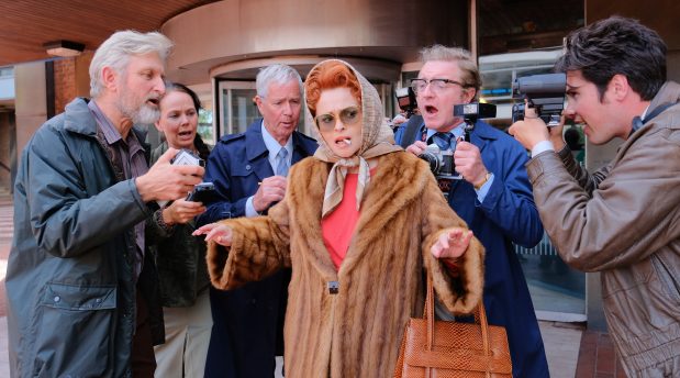 Helena Bonham Carter (center) stars in "Nolly," the 3-part series on Masterpiece about the real-life British soap star Nolly Gordon, who was fired unceremoniously in 1981 at the height of her career. (Quay Street Productions/Masterpiece)