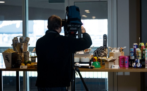 Photographers capture the offerings as the White Sox preview new food options Thursday, March 21, 2024, at Guaranteed Rate Field. (Brian Cassella/Chicago Tribune)