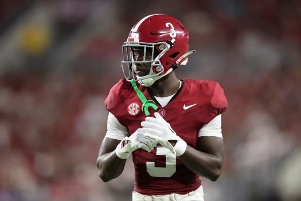 Alabama defensive back Terrion Arnold during a game against Middle Tennessee on Sept. 2, 2023, in Tuscaloosa, Ala. (AP Photo/Vasha Hunt)