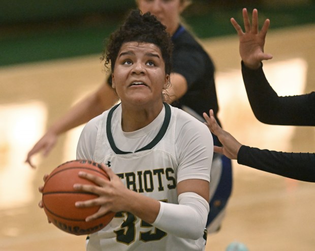 Stevenson's Emory Klatt (35) during the 2nd quarter of Friday game against Warren, December 8, 2023. Stevenson won the game, 41-25. (Brian O'Mahoney for the News-Sun)