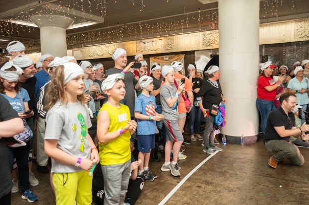 More than 350 gathered at City Museum in downtown St. Louis on Thursday to break the Guinness World Record for "Most People Wearing Underwear on Their Head," which Naperville has held for the past 12 years. (City Museum)