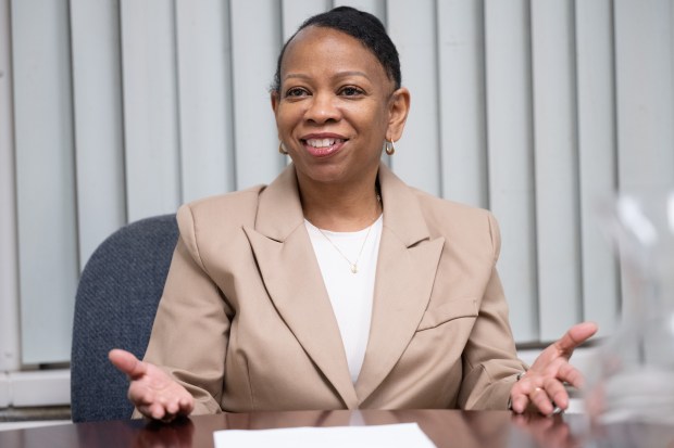 Gary's new health commissioner, Dr. Janet Seabrook, speaks about her daughter, son, and husband, all in the healthcare industry, during an interview at the Gary Health Department building on Wednesday, March 6, 2024. (Kyle Telechan/for the Post-Tribune)