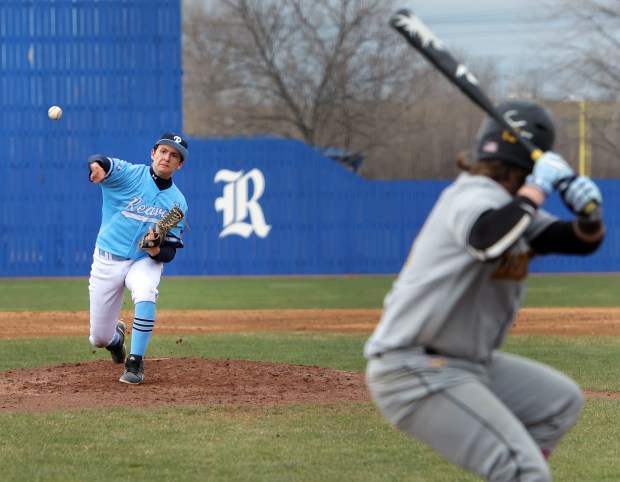 Reavis pitcher Juan Avila during the baseball game against Marian Catholic in Burbank Tuesday, March 26, 2024. (James C. Svehla/for the Daily Southtown)