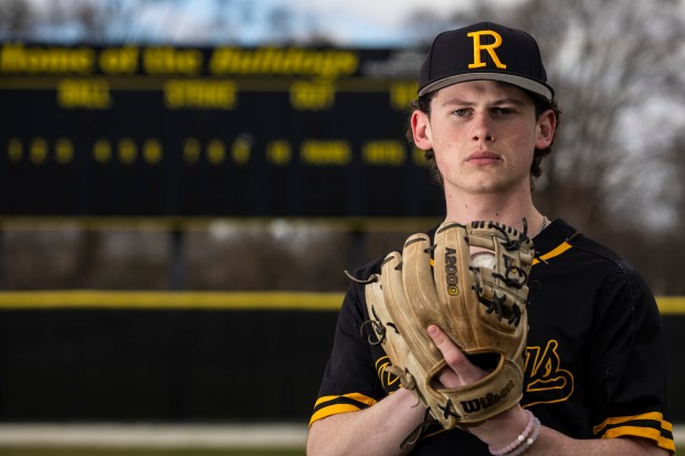 Portraits of Richards' baseball player Sean Cody before a practice in Oak Lawn on Monday, March 18, 2024. (Vincent D. Johnson/for the Daily Southtown)