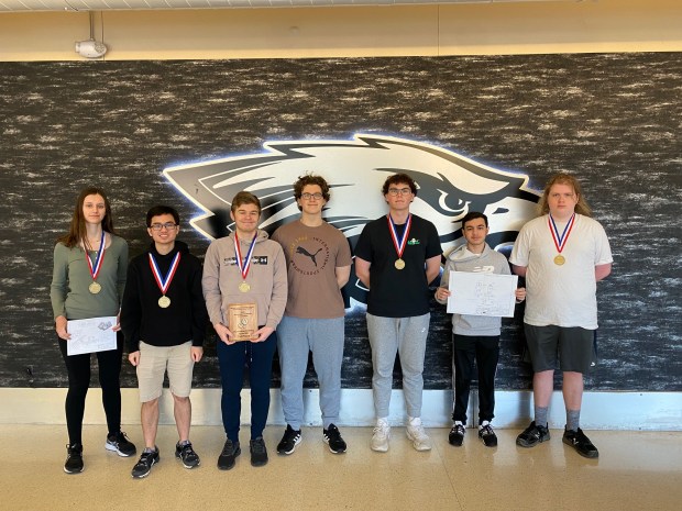 Students at Carl Sandburg High School in Orland Park recently won awards at the Illinois Design Educators Association CAD Regional Competition as well as the Moraine Valley Technology Challenge. (School District 230)