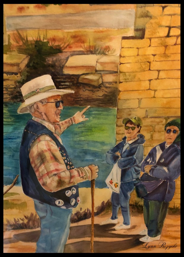 The artwork by Lynn Rozycki for "The Quarry Tour" written by Jacqueline Uznanski for the Lemont 150th anniversary zine. (Lemont Artists Guild)