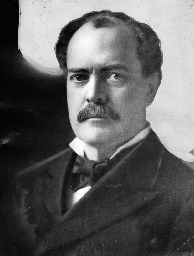 Chicago Mayor Edward F. Dunne. Editors note: this historic print has a hand painted background. (Chicago Tribune archive) 