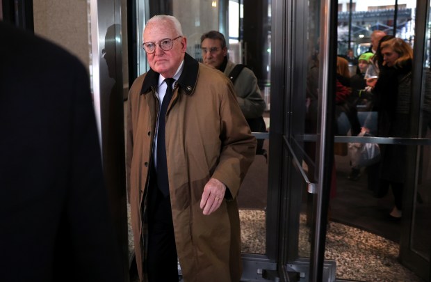 Former Ald. Edward Burke exits the Dirksen U.S. Courthouse in downtown Chicago after a verdict in his corruption trial on Dec. 21, 2023. (Chris Sweda/Chicago Tribune)