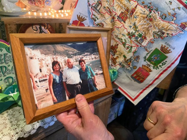 A picture of Amici owner Sarah Zimmerman with her parents Giuseppe Marranto and Giovanna Maranto in their hometown Cefalù, Italy. From left to right: Sarah Zimmerman, Giuseppe Maranto and Giovanna Maranto. Credit: Richard Requena