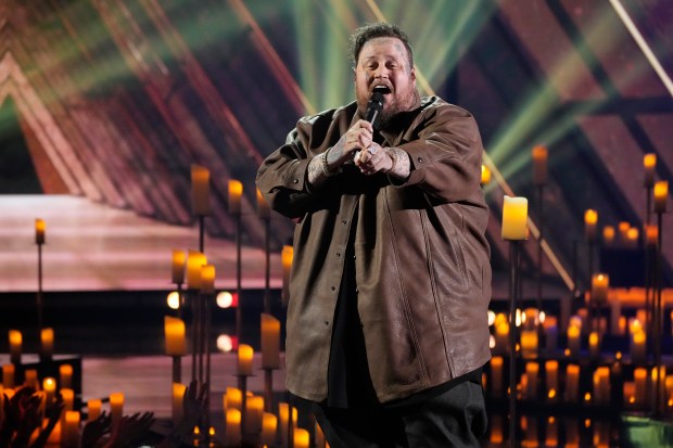 Jelly Roll performs during the iHeartRadio Music Awards, Monday, April 1, 2024, at the Dolby Theatre in Los Angeles. (AP Photo/Chris Pizzello)