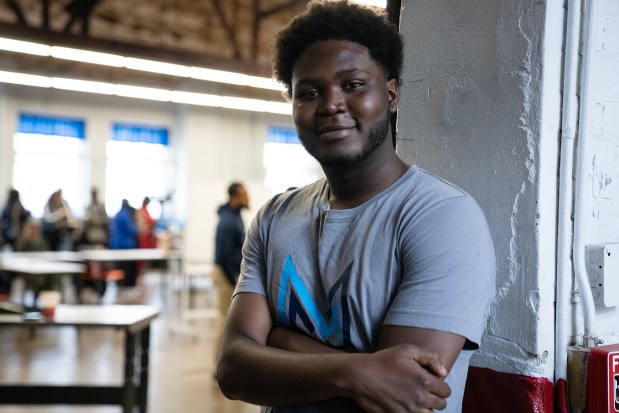 Jaurice Winston, a graduate of the Male Mogul Initiative, will help manage Co-LLAB, a new business incubator in Englewood, Thursday, April 11, 2024. (E. Jason Wambsgans/Chicago Tribune)