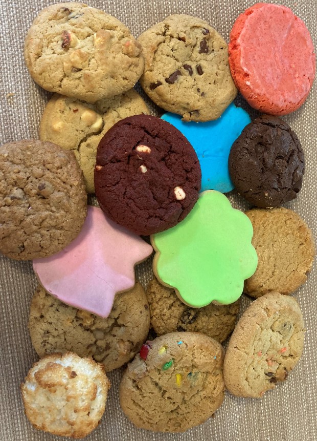 A few examples of the cookies made from scratch at Cookies By Design on Ogden Avenue in Naperville. The store also sells homemade cupcakes. Steve Metsch/Naperville Sun)