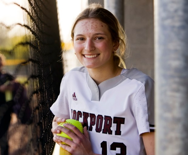 Lockport's softball player Kelcie McGraw in Orland Park Thursday, April 25, 2024. (James C. Svehla/for the Daily Southtown)