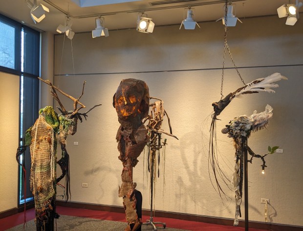 Sculptures by Lilach Schrag are featured in the exhibit "Power" at the Christopher Gallery at Prairie State College in Chicago Heights. (Janice Neumann/Daily Southtown)