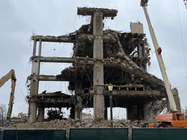 The basic skeleton remains at the former Will County Courthouse in downtown Joliet. (Michelle Mullins/for Daily Southtown)