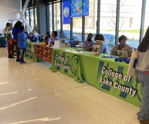 People get information about the College of Lake County at its Waukegan campus open house. (Steve Sadin/Lake County News-Sun)