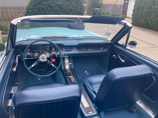 Gail Wise of Park Ridge bought this Ford Mustang, the first ever sold in the United States, on April 15, 1964 -- two days before it was supposed to go on sale. After a restoration to remove rust and other issues, the Wises are celebrating 60 years since its purchase. (Pam DeFiglio)