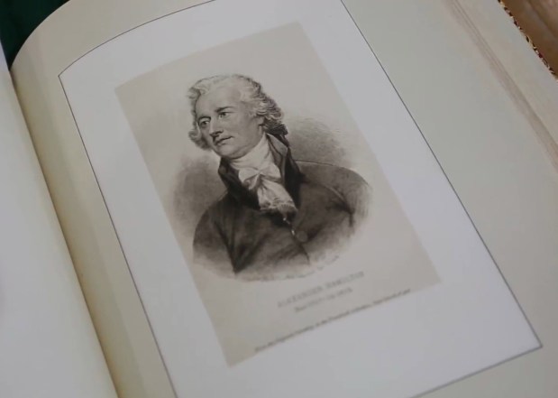 A 19th century engraving of Alexander Hamilton at the The Newberry Library in Chicago on Oct. 18, 2016.