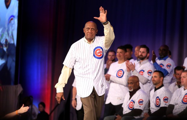 Fergie Jenkins is introduced on the opening day of the annual Cubs Convention at the Sheraton Grand Chicago on Jan. 18, 2019. (Chris Sweda/Chicago Tribune)