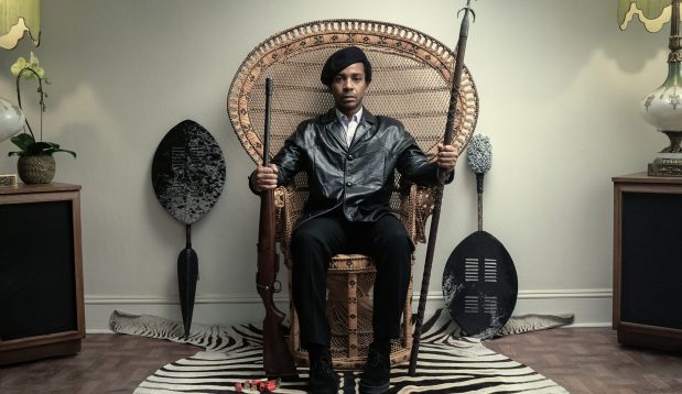 André Holland stars as Huey P. Newton in "The Big Cigar." (Steve Wilkie/Apple TV+)