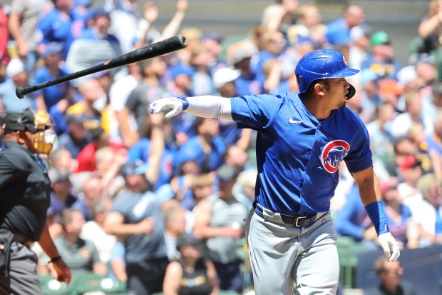 Seiya Suzuki #27 of the Chicago Cubs runs the bases following a two run home run against the Milwaukee Brewers during the seventh inning at American Family Field on May 30, 2024 in Milwaukee, Wisconsin. (Photo by Stacy Revere/Getty Images)