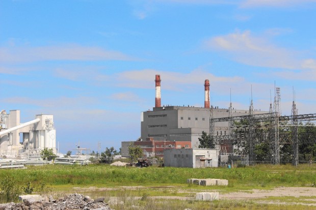 The Dean Mitchell Electic Generating Station is marked for demolition by the Northern Indiana Public Service Co. in Buffington Harbor in Gary.