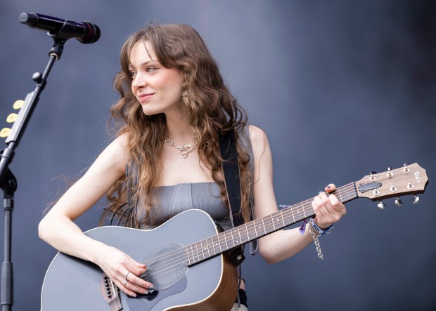 Holly Humberstone performs at Shaky Knees Festival 2024 at Central Park on May 4, 2024, in Atlanta, Georgia. (Scott Legato/Getty)