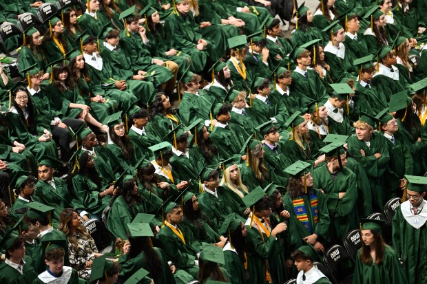 Adlai E. Stevenson High School graduation at NOW Arena in Hoffman Estates on May 24, 2024. (Karie Angell Luc/Pioneer Press)