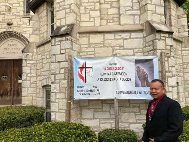 Pastor Saturino Espinoza leads the Hispanic ministry at Grace United Methodist Church. He said he'll continue his work in Chicago's Morgan Park neighborhood after the church in Blue Island closes. (Melinda Moore/Daily Southtown)