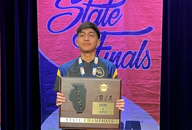 Crete-Monee High School's Omar Romo won the EA Sports FC state championship at the recent IHSA tournament at Evergreen Park Community High School. (IHSA)