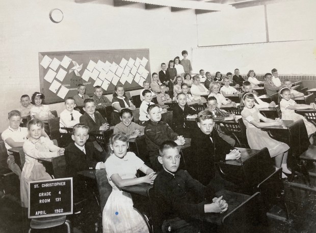 Students sit in a classroom at St. Christopher School in 1962 in Midlothian. The school's enrollment was its biggest during the 1960s and 1970s. The eighth grade graduating class of 1968 was its largest at 146 students. (St. Christopher School)