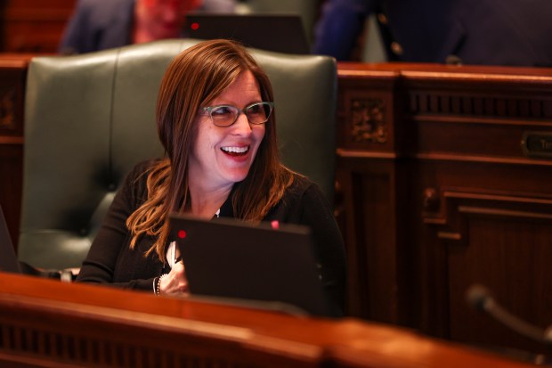 State Rep. Ann Williams at the 103rd General Assembly at the Illinois State Capitol in Springfield on May 18, 2023. (Shanna Madison/Chicago Tribune)