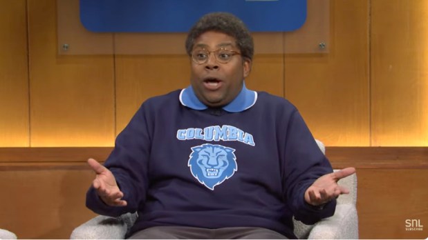 In the May 5, 2024 opening sketch of "Saturday Night Live," about the student protests nationwide, Kenan Thompson played the father of a Columbia University student. (NBC)