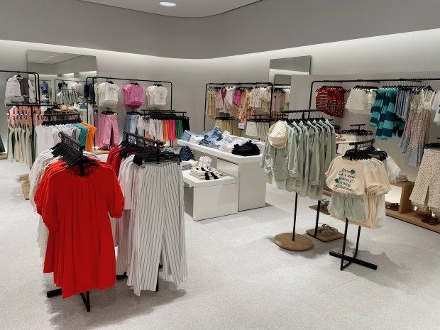 The Girl's section of clothing at Zara's Skokie location. Credit: Richard Requena