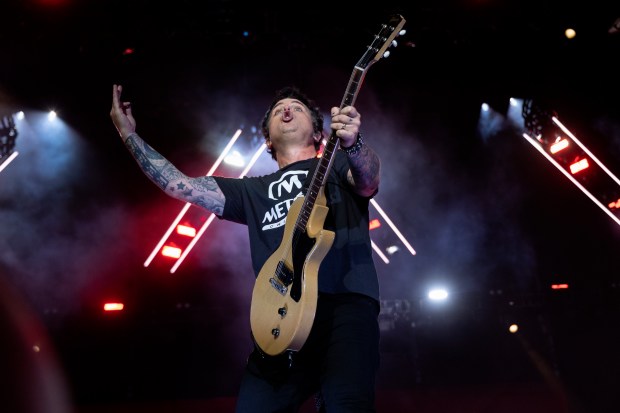 Billie Joe Armstrong performs with Green Day on the final day of Lollapalooza, July 31, 2022, in Chicago.