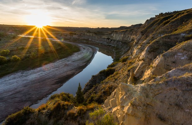 North Dakota's Theodore Roosevelt National Park offers breathtaking views of the Badlands via scenic drives and miles of hiking trails.